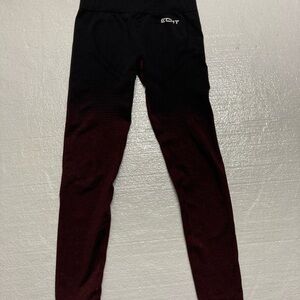 ECHT Kids Black and Dark Red Leggings